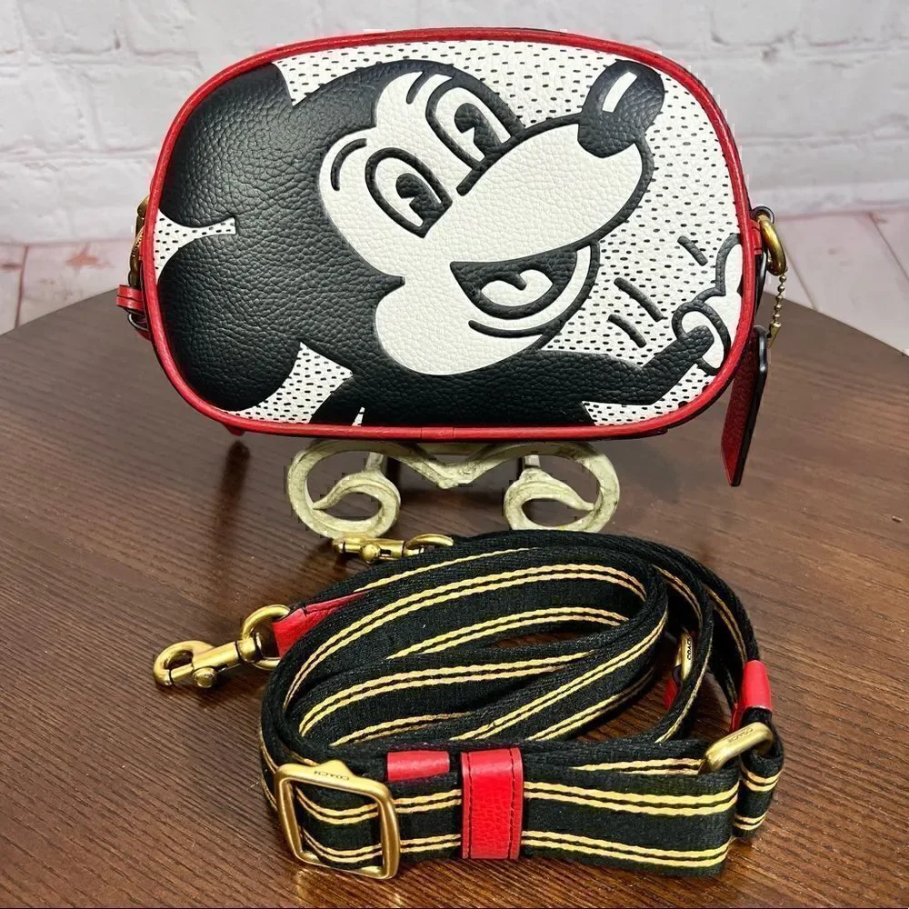 COACH Disney Mickey Mouse X Keith Haring Badge Camera Crossbody Collectors must