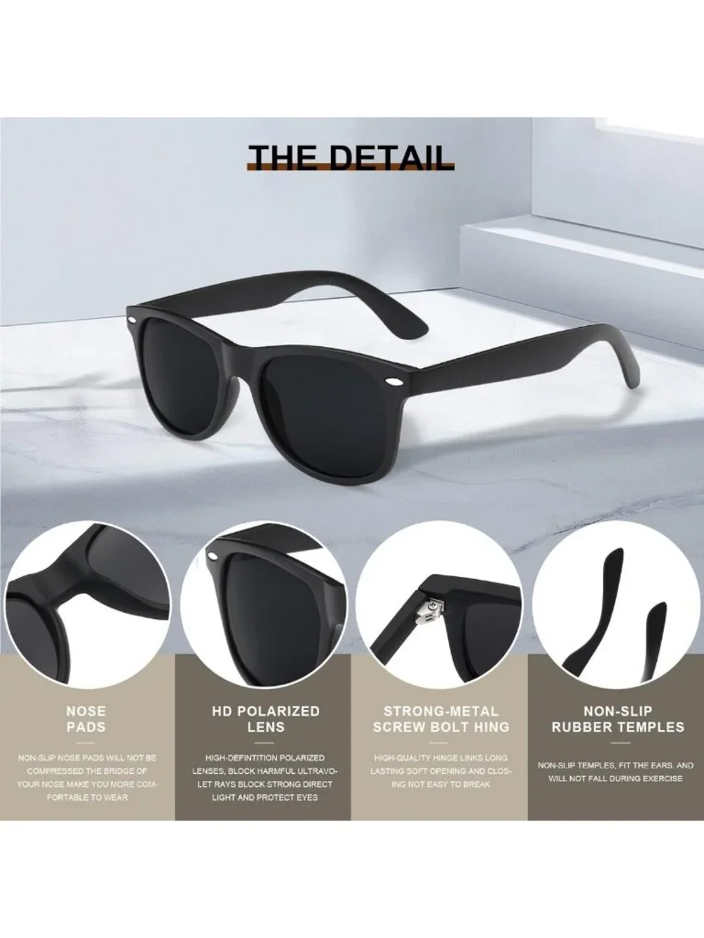 Polarized Retro Sunglasses for Men & Women | UV Protection, Mirror Lens, Perfect