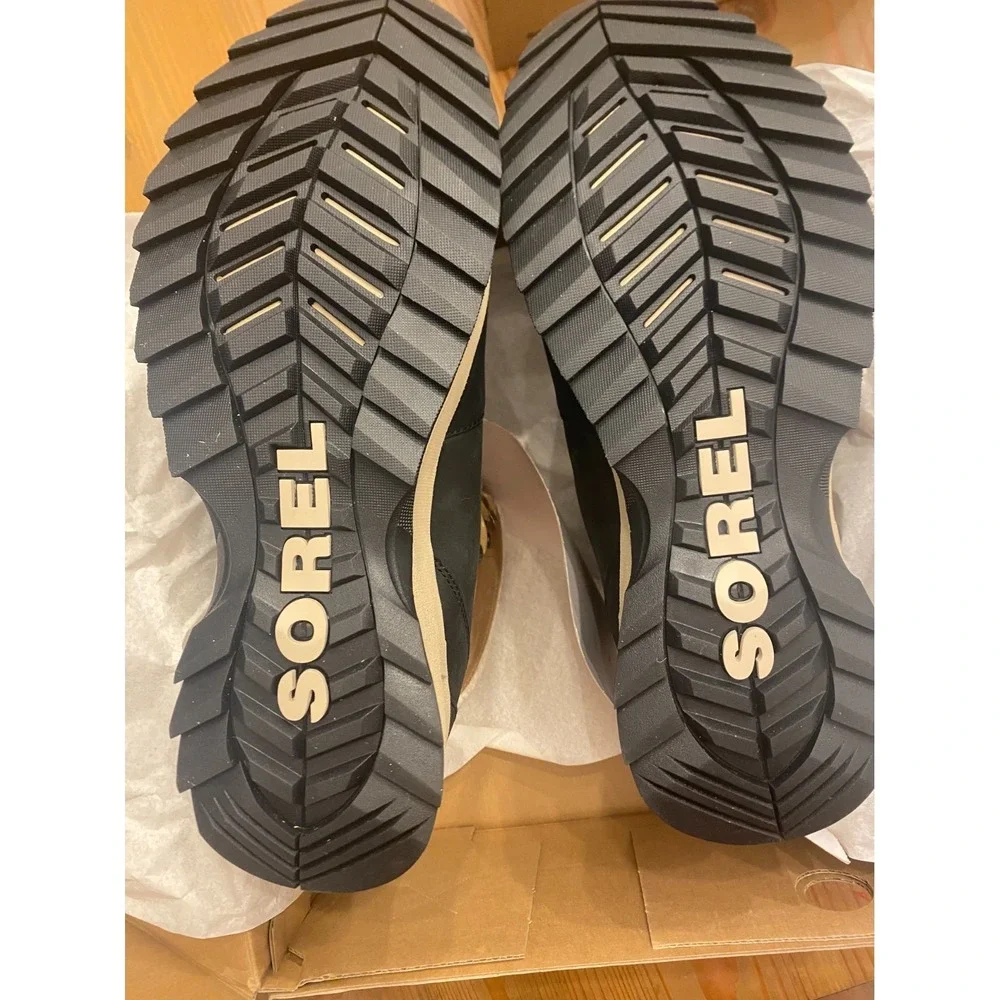 Sorel NIB Scout 87 Lux WP‎ Insulated Boots Men Sz 11 Caribou Buff Black Lace Up