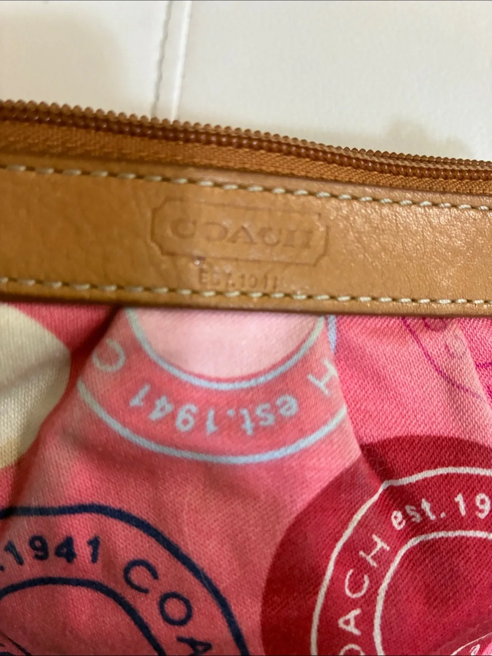 Coach cosmetic pouch