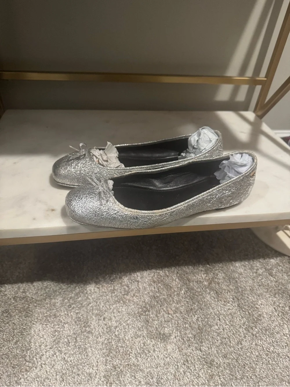 Tory Burch metallic textured