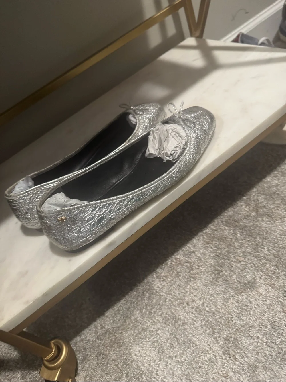 Tory Burch metallic textured
