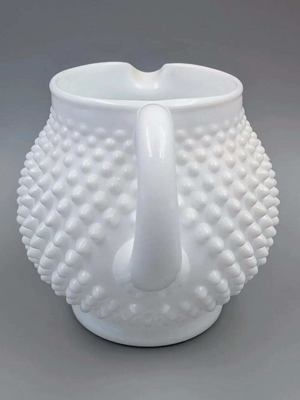 Vintage Fenton Hobnail Milk Glass 32 fl oz Pitcher - Cottagecore Farmhouse