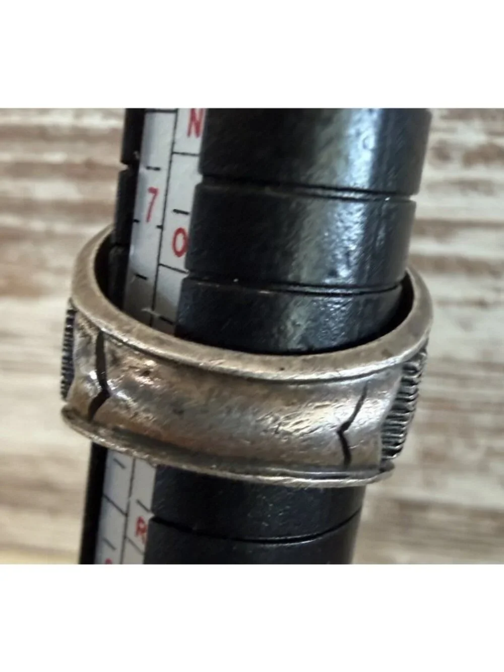 Local 598 UAW Ring Sterling Silver Genuine Stone 25 Years Of Service Size 8