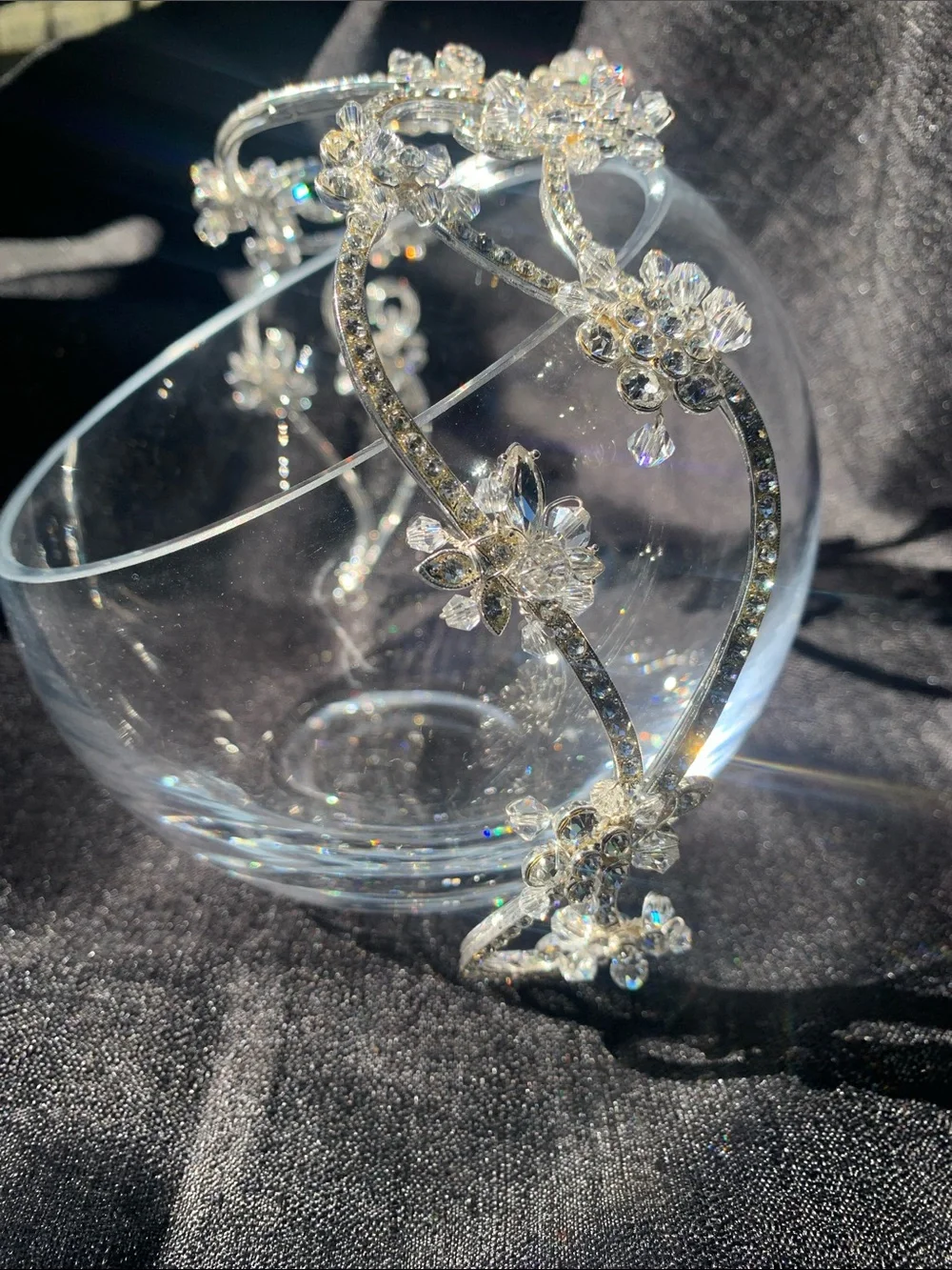 Crystal Floral RHINESTONE Hair Vine Tiara - Elegant Women's Hair Accessory