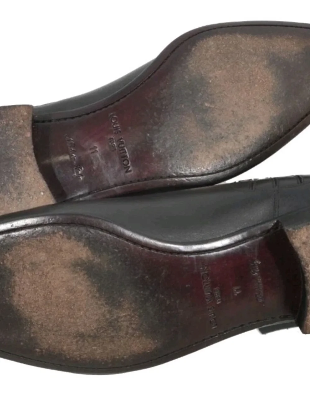 Louis Vuitton Black Leather Cap-Toe Oxford Dress Shoes 11UK/12US