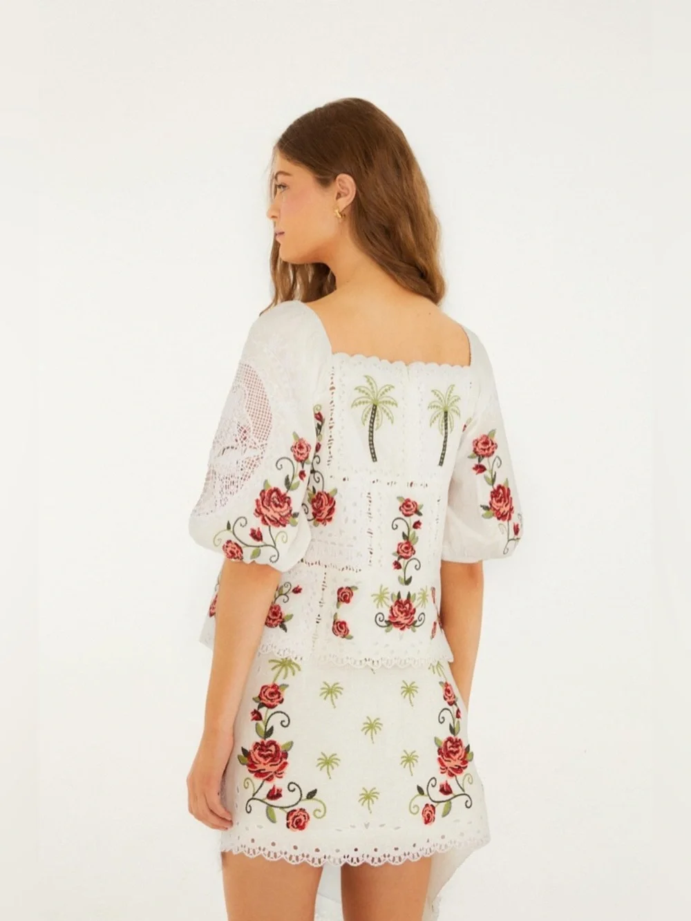 FARM Rio white eyelet
