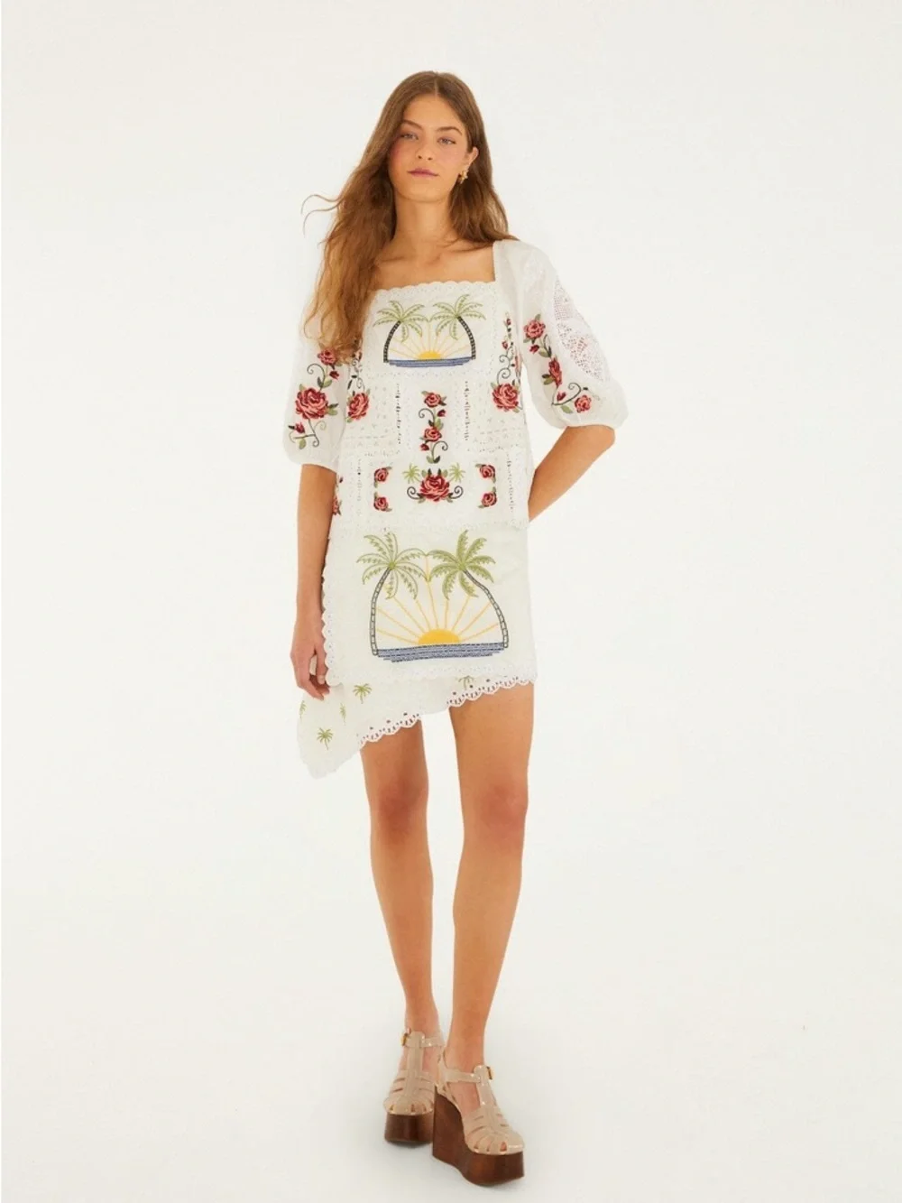 FARM Rio white eyelet