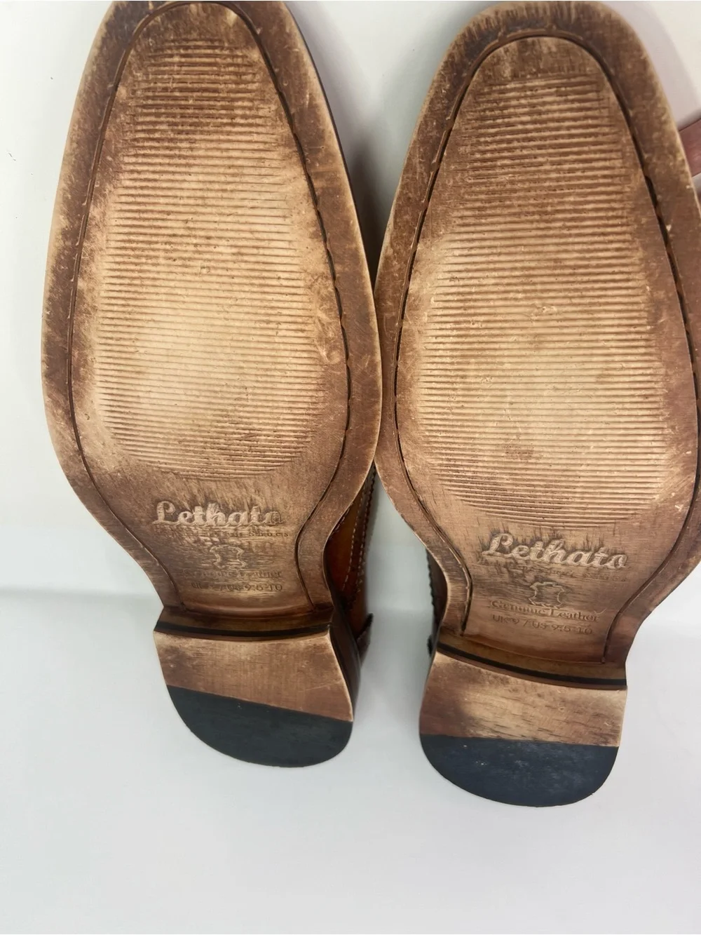 Lethata Handcrafted Leather Wingtip Oxford Mens Dress Shoes US 9.5-10 UK 9