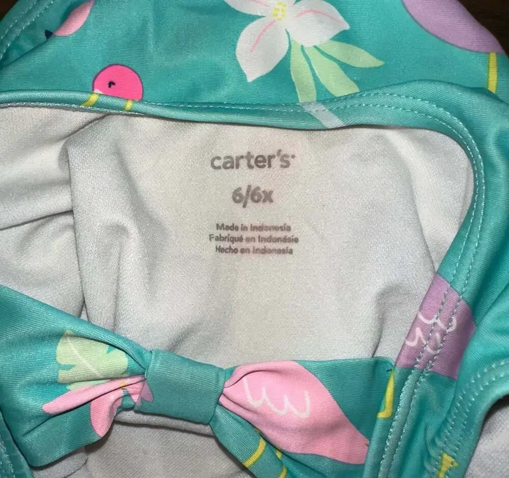 Carter's Girls One-Piece Flamingo Print Swimsuit