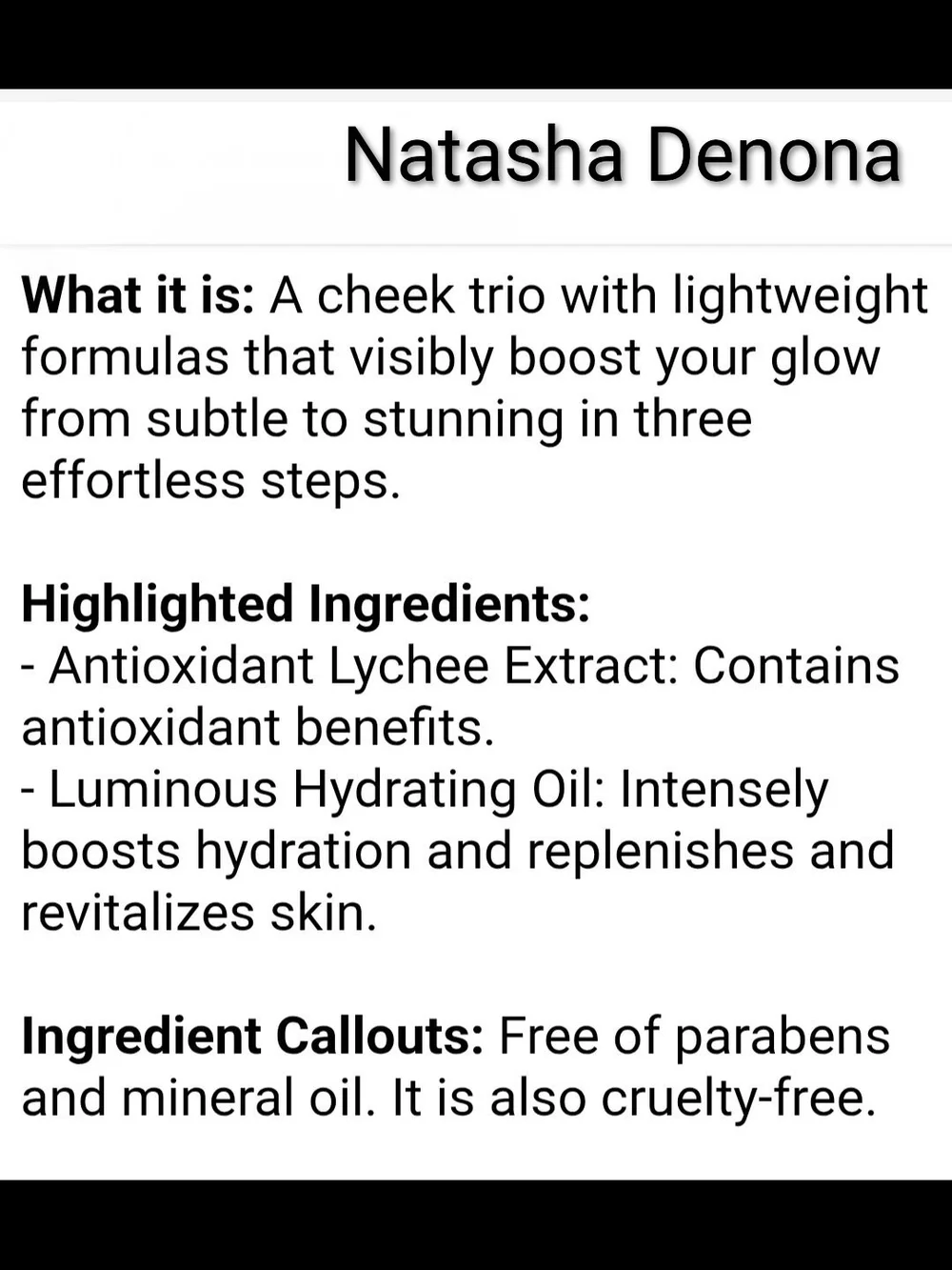 NWT Natasha Denona My Dream Cheek Trio