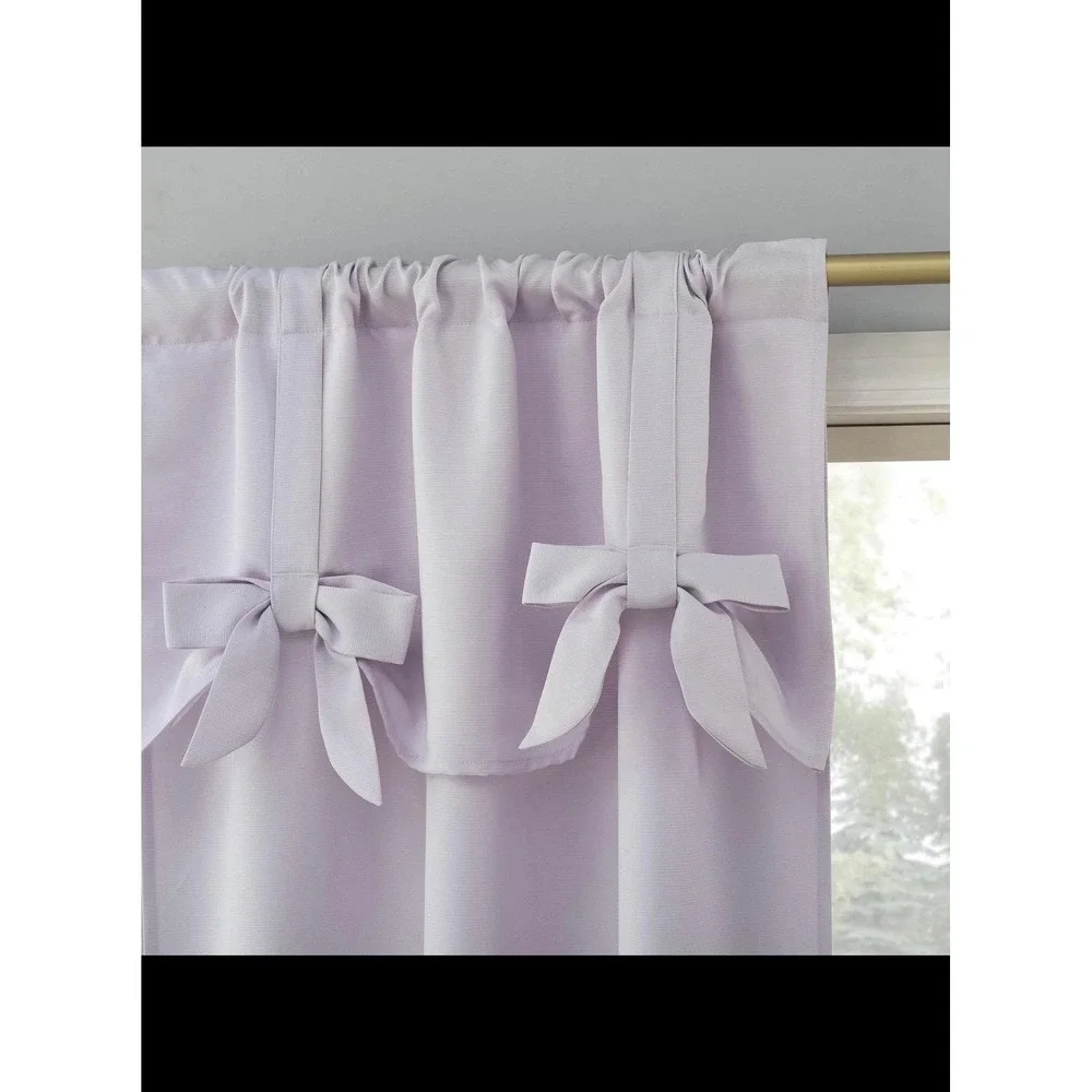 Generation by Sun Zero Ema Bow Blackout Curtain Panels 40x84 Lavender Purple 2pk