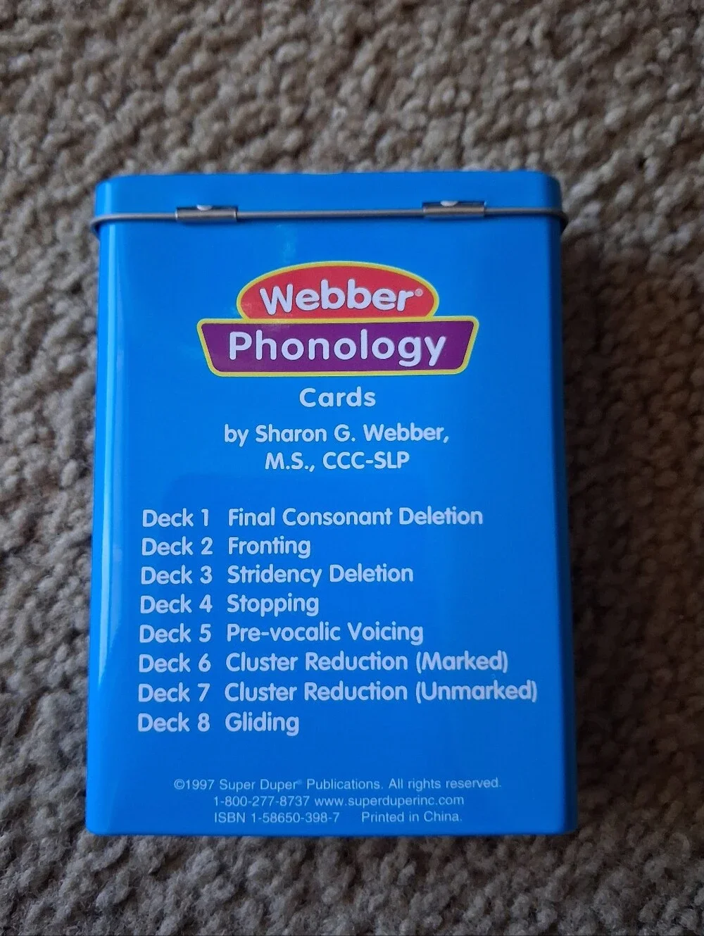 Speech Therapy Webber Phonology Gliding Cards