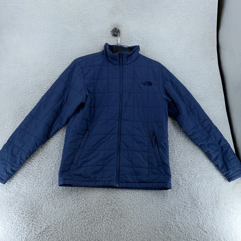 The North Face Harway Jacket Mens Small Blue Quilted‎ Insulated Full Zip Outdoor