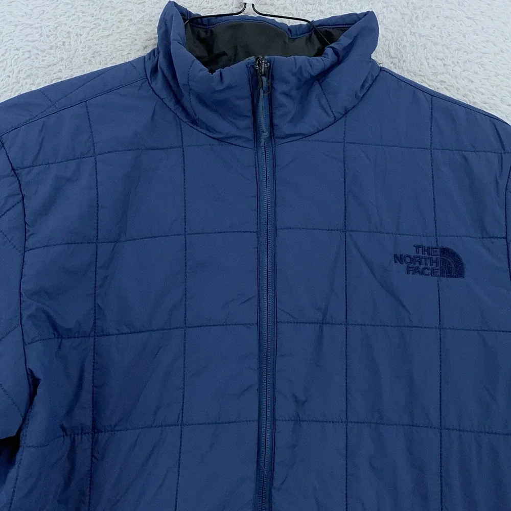 The North Face Harway Jacket Mens Small Blue Quilted‎ Insulated Full Zip Outdoor