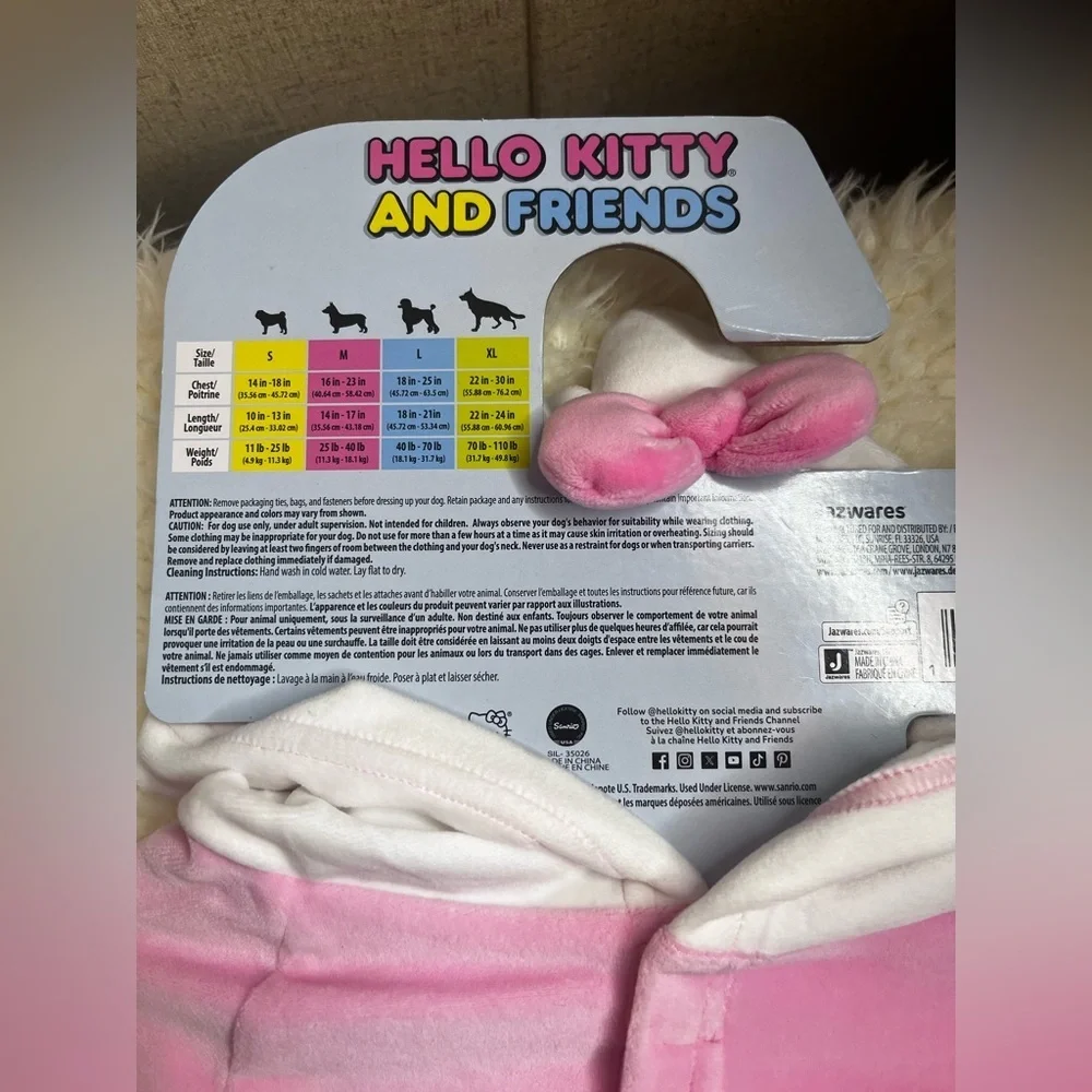 Hello Kitty Pink and White Pet Outfit