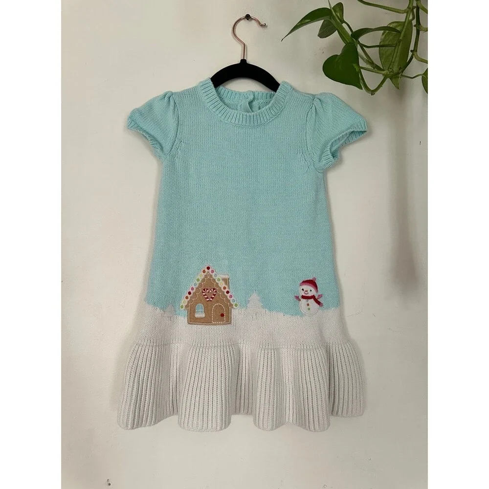 Toddler Christmas dress knit vintage Gymboree