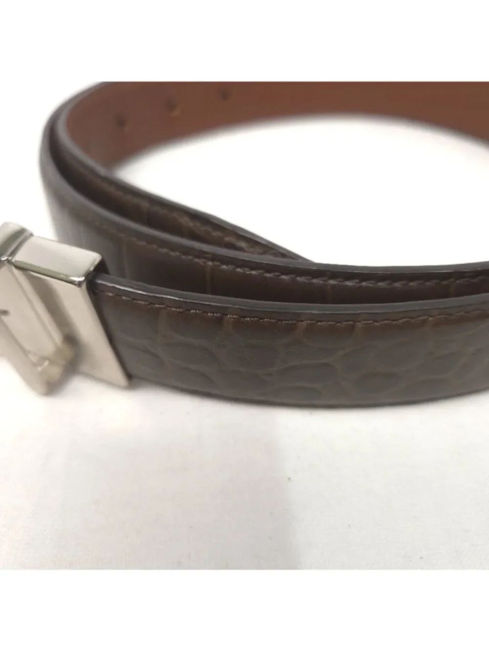 Cole Haan 32mm (1¼”) Men’s Reversible Feather Edge Leather Belt Black/Brown 38