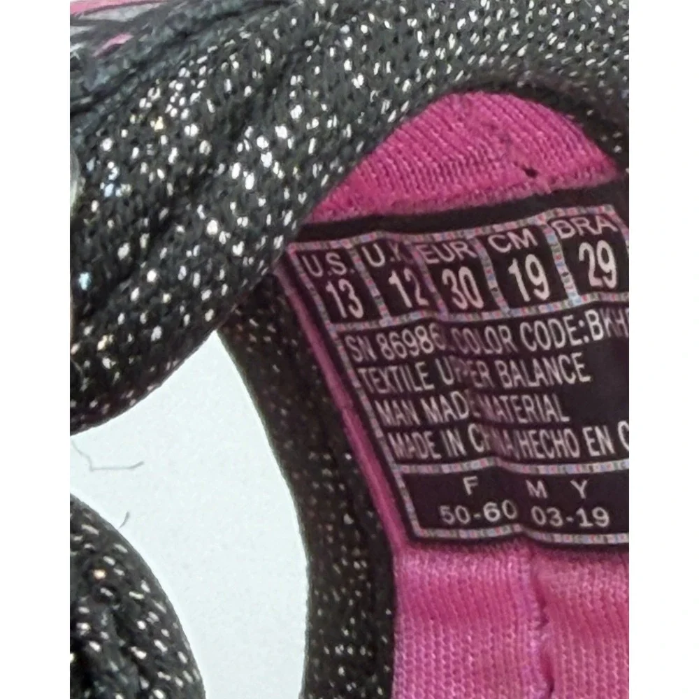 Skechers Reggae Girls Summer Sandals Black/Pink Sandals - Size 13