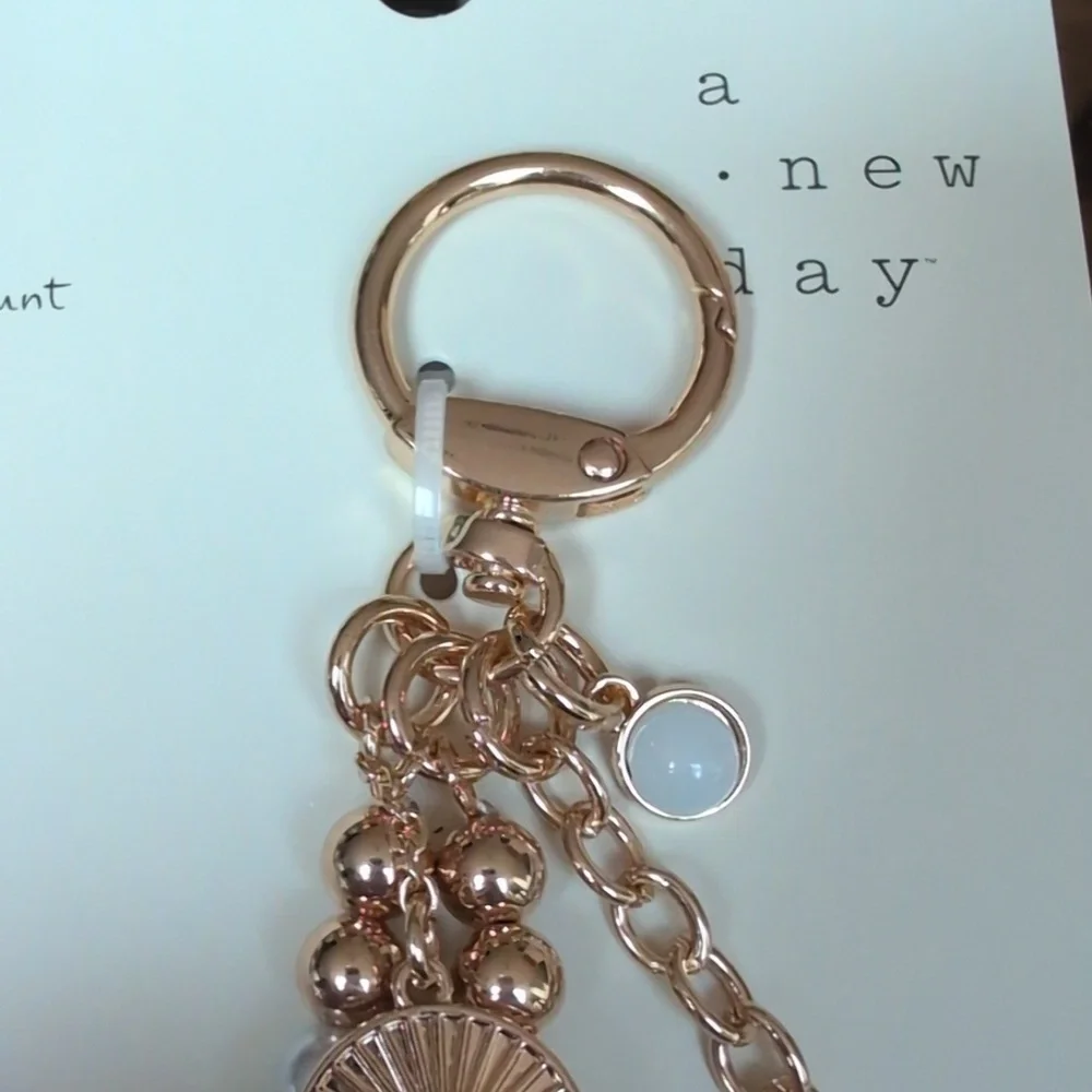 A New Day Gold and Pearl Bag Charms Bundle Set NWT