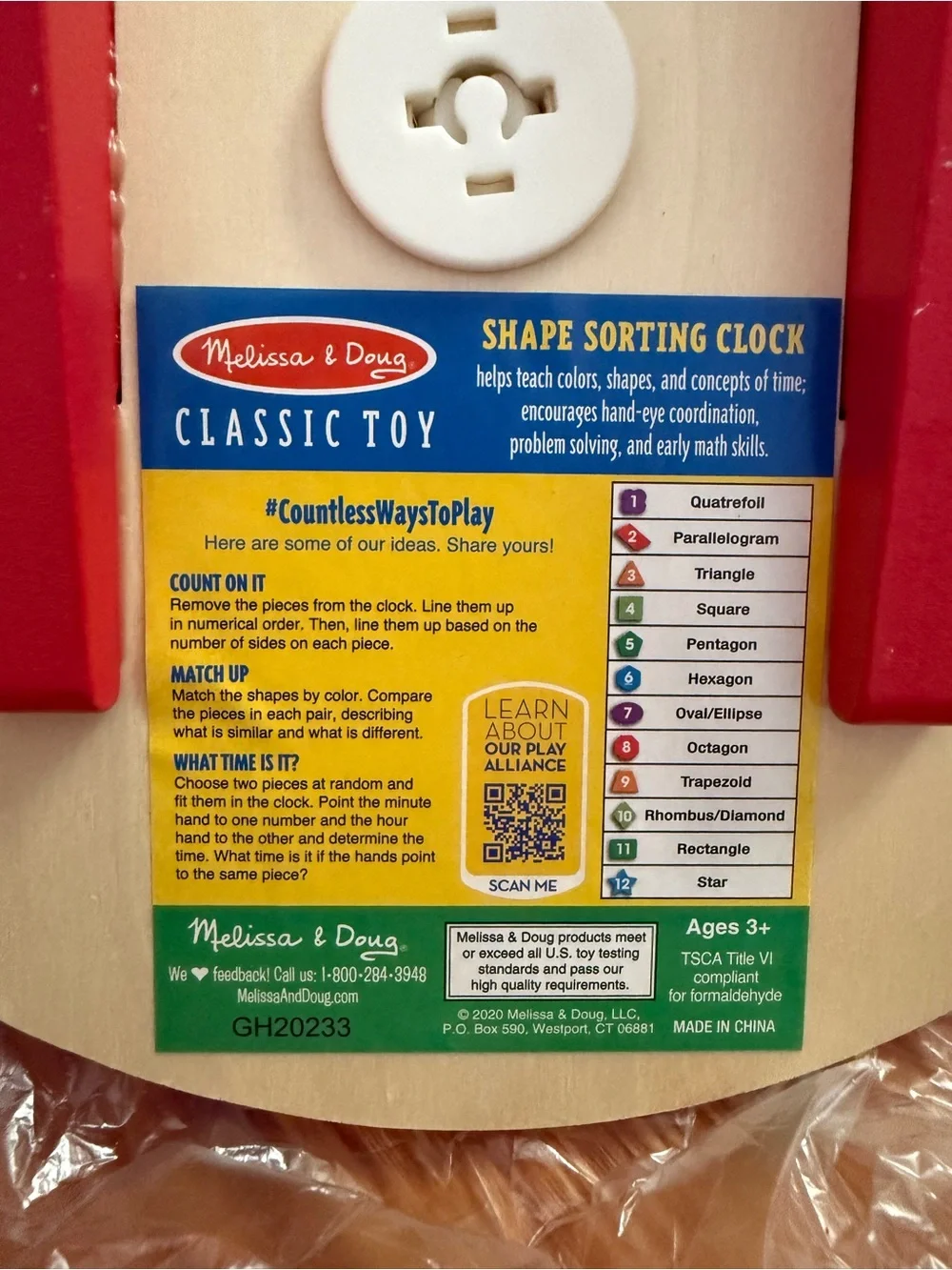 Melissa & Doug shape sorting