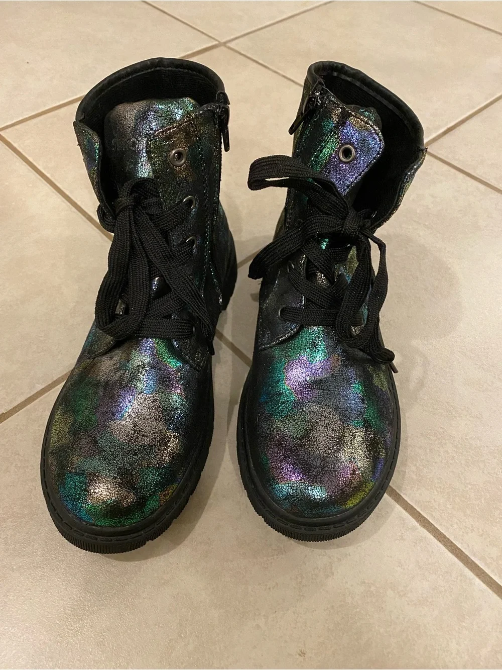 Sprox Metallic Jane Sport Combat Boot