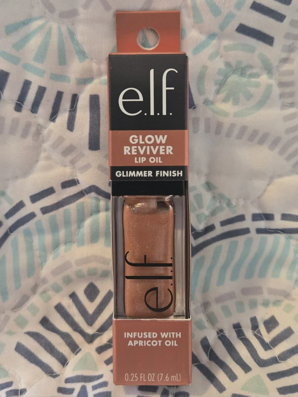 5/$25 or Free Gift: e.l.f. cosmetics Glow Reviver Lip Oil Glimmer (Rosy-Beige)