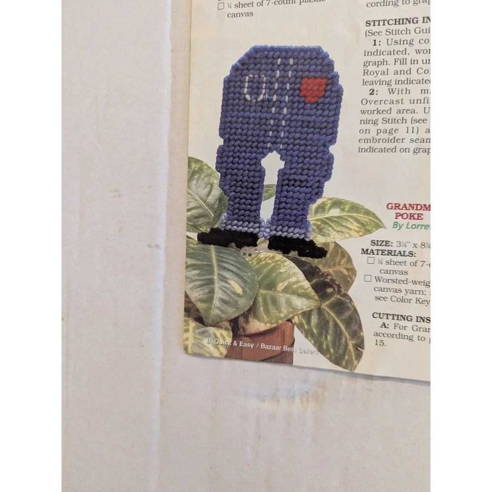 1992 Quick Easy Plastic Canvas Bazaar Best Sellers Craft Book Patterns 913208‎