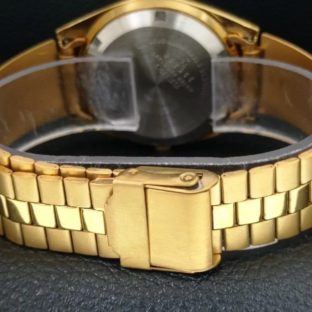 Vintage 1976 Seiko Automatic Mens Gold Watch W/daydate & Gold accents