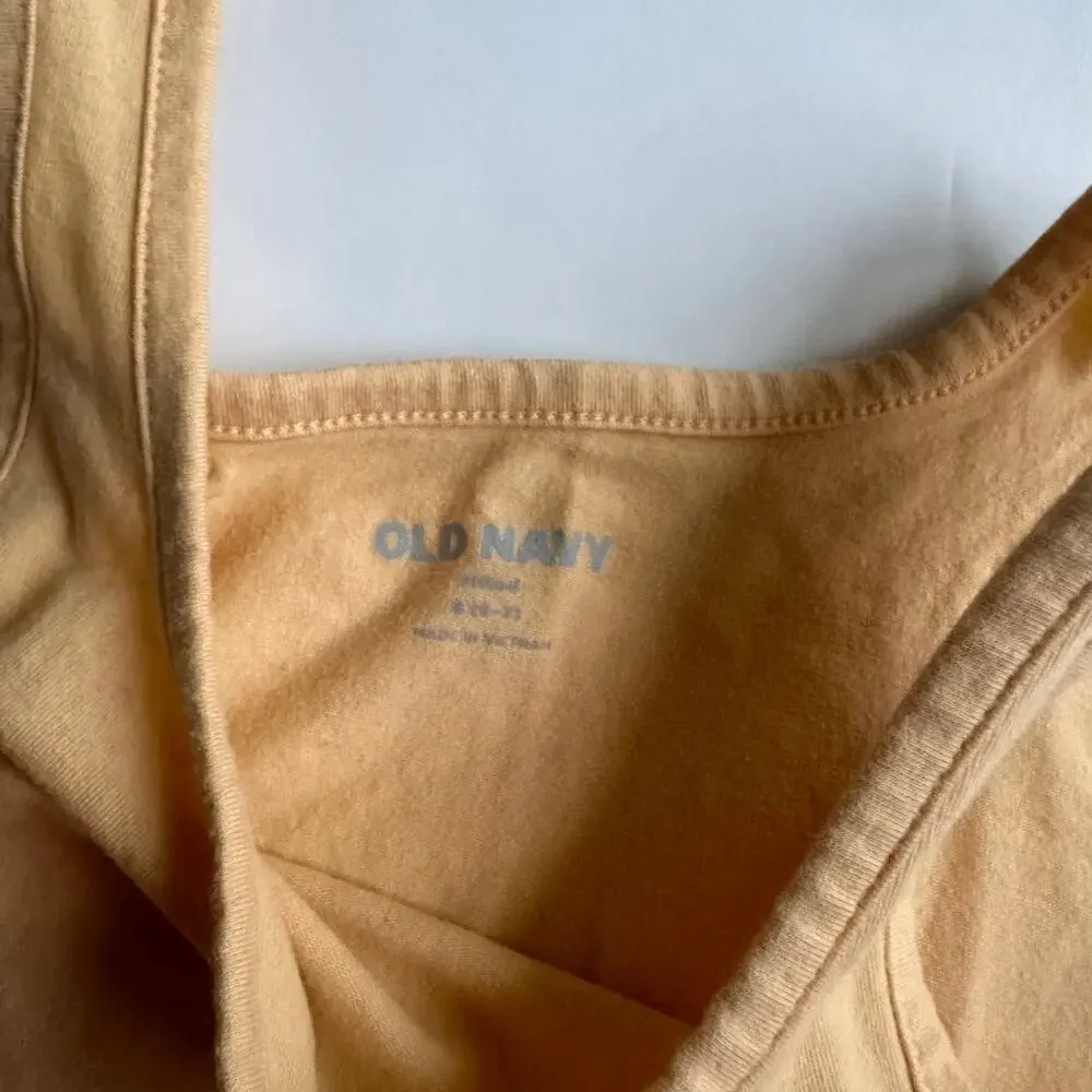 Old Navy Girls Orange Seamless Fitted Tank Top - Size Small