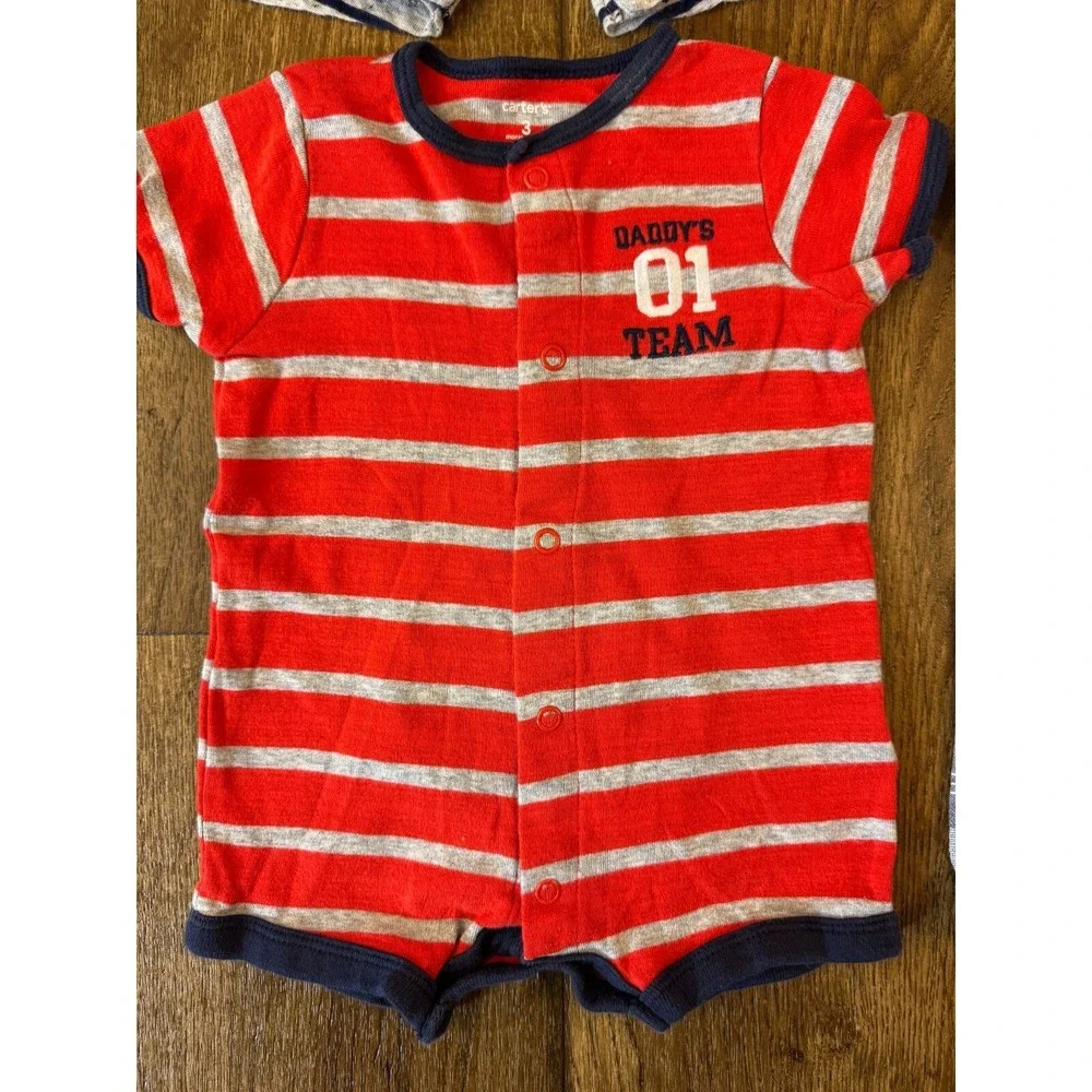 Baby Boy Rompers 3 Months Summer Clothes One PC‎ Lot Outfits Shorts Daddy's Team