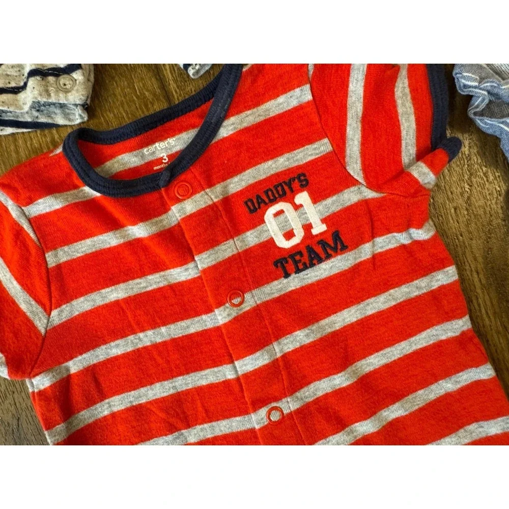 Baby Boy Rompers 3 Months Summer Clothes One PC‎ Lot Outfits Shorts Daddy's Team