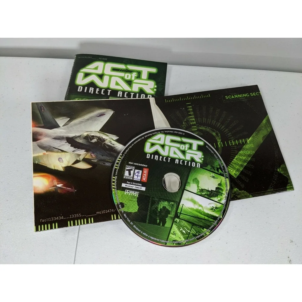 Lot of 2‎ war Games Act of war Direct Action And Breach  PC games