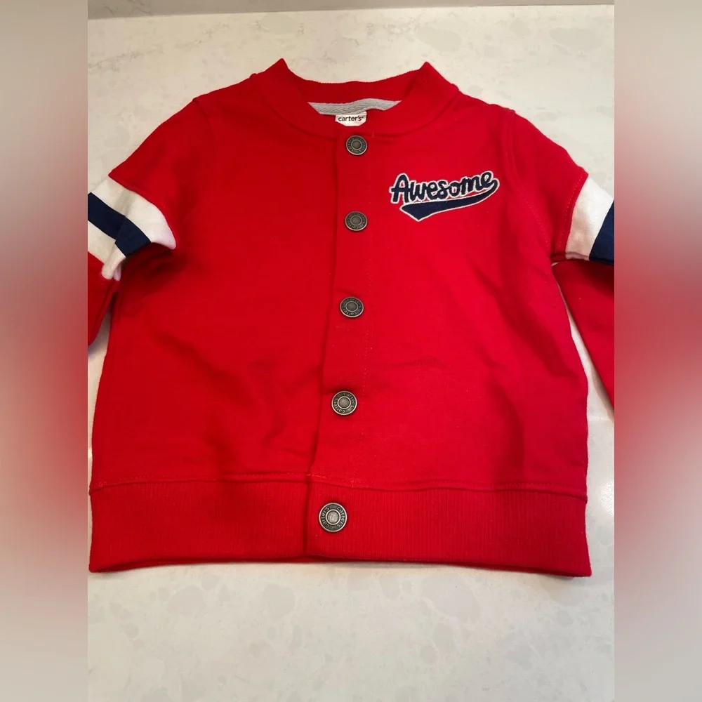 Carters Infant‎ Varsity Red Jacket Size 18 Months
