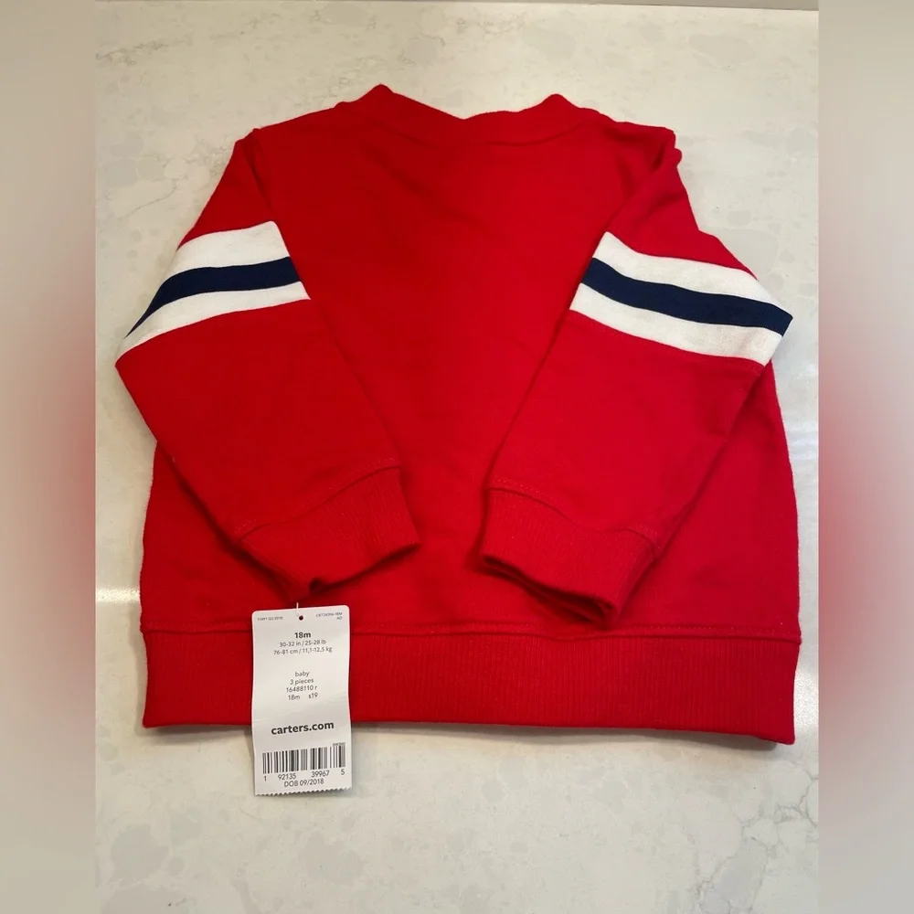 Carters Infant‎ Varsity Red Jacket Size 18 Months