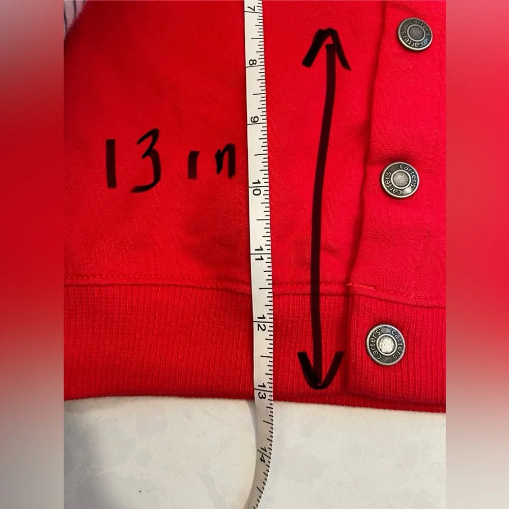 Carters Infant‎ Varsity Red Jacket Size 18 Months