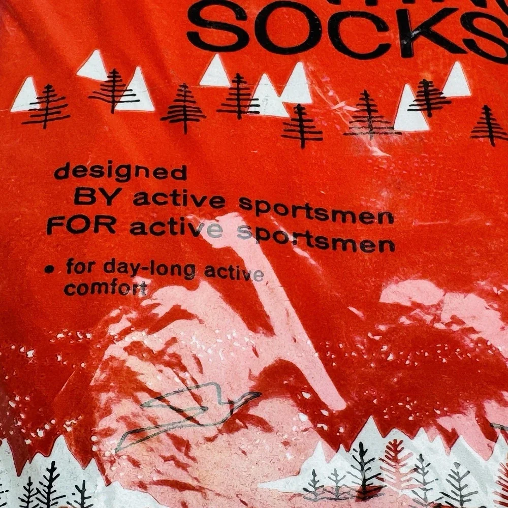 NOS Vintage Hunting Long Socks Men's Sears Roebuck Original Label Bag sz 11.5-12