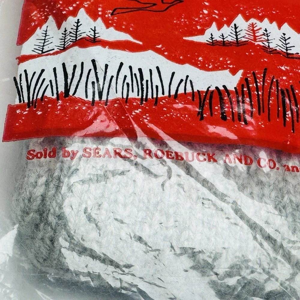 NOS Vintage Hunting Long Socks Men's Sears Roebuck Original Label Bag sz 11.5-12