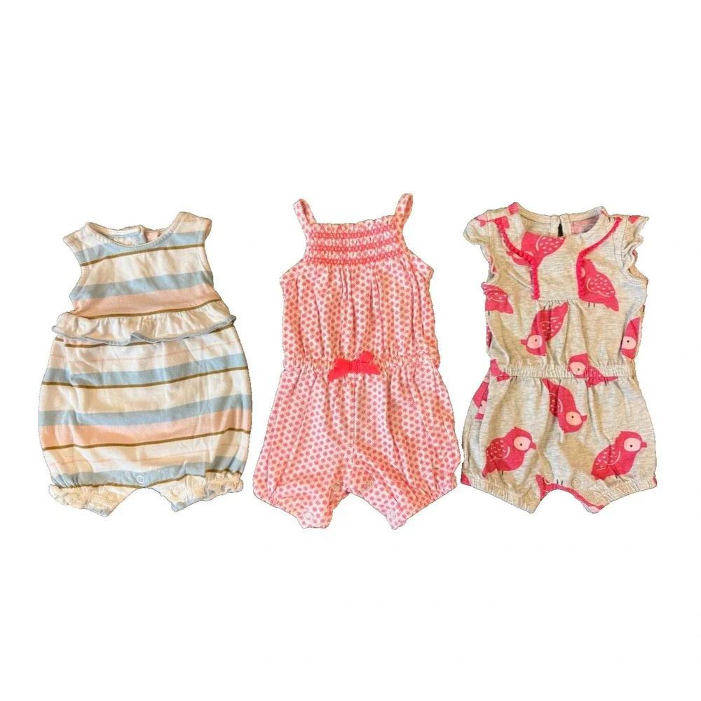 Carters Baby Clothes Girl Newborn‎ Bundle Summer Rompers One Pieces Outfits Bird