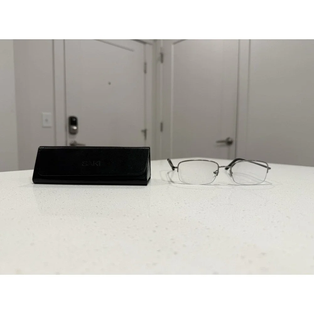 Saki Mod 312‎ 55-18–145 Col Dgun Japan Eyeglasses Frames With Case