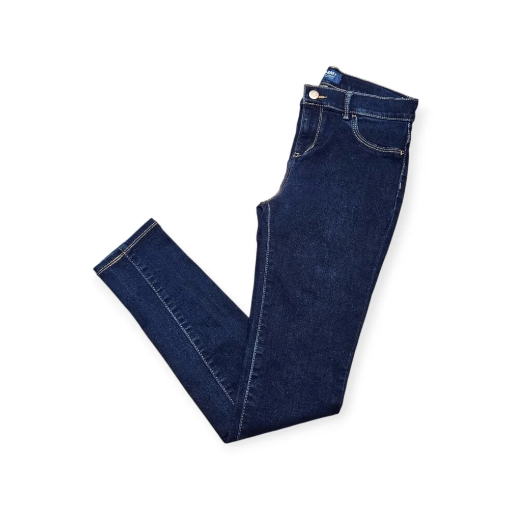 Old Navy Dark Blue Rockstar Jeggings Skinny Jeans, Size 14