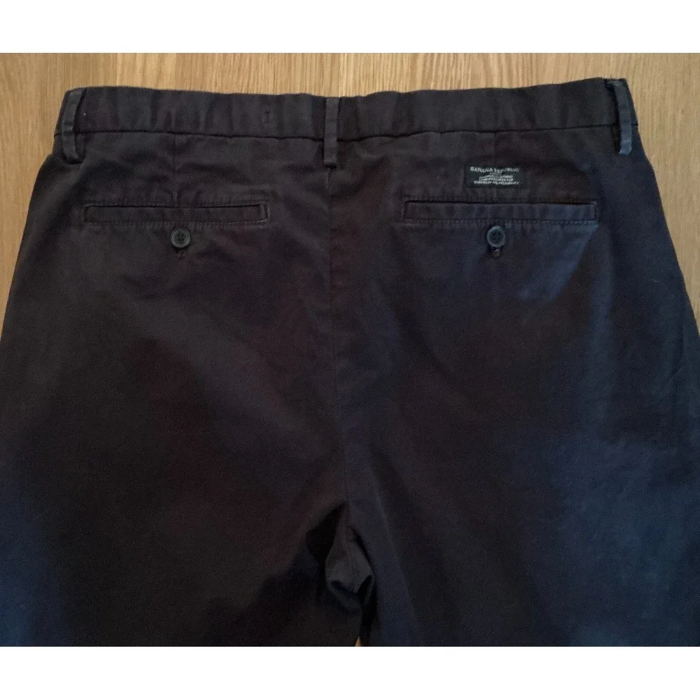 Banana Republic Lived-In Chino Athletic Fit 34 Brown Stretch‎ Pants Mens