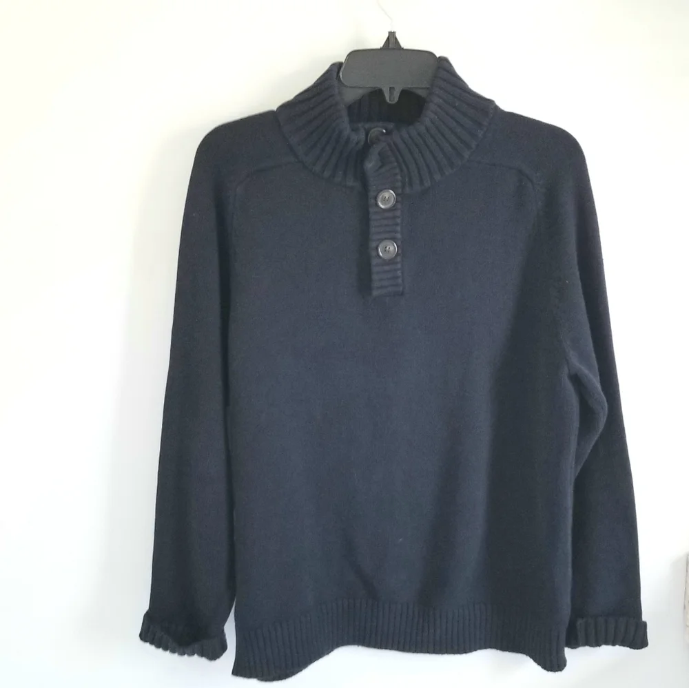 J. Crew navy pullover cotton sweater men