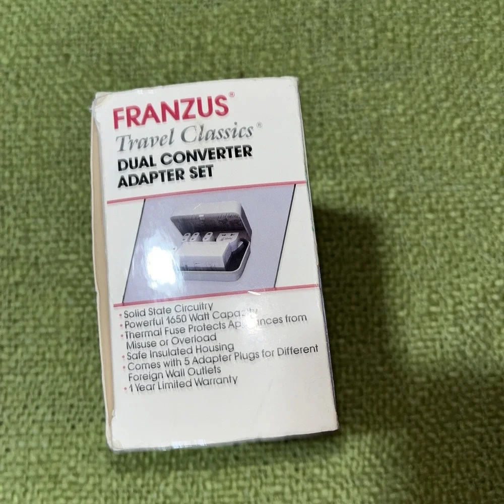 Franzus Travel Classics Dual Adapter‎ Converter Set 220/240V FR-1650 AC C22