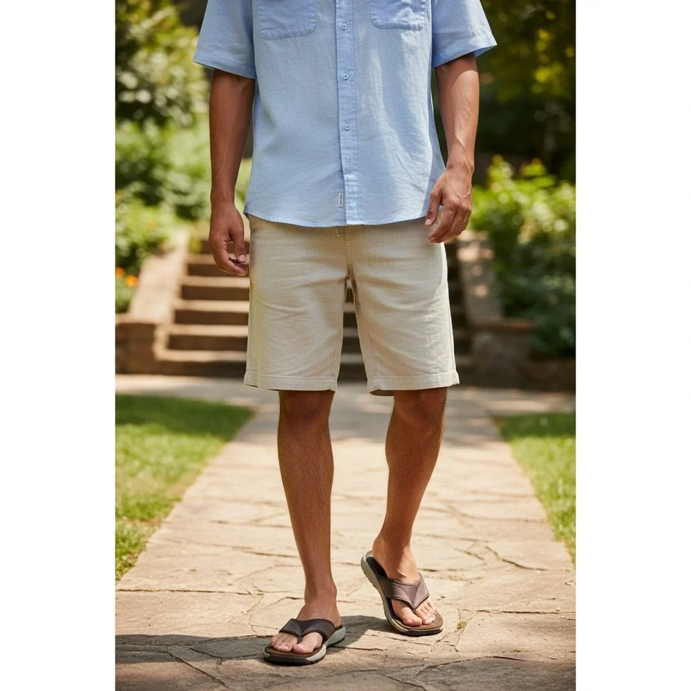 Columbia Mens Flip Flop Sandals Brown Thong Comfort Omni-Grip‎ Size 9