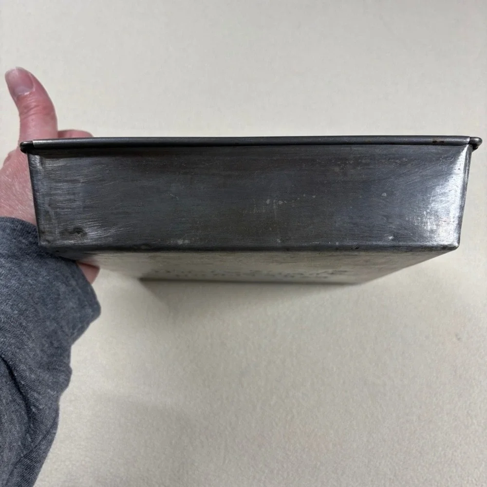 Vintage EKCO 630 Swans Down Cake Flour Square‎ Baking Pan Metal Tin 8 Inch