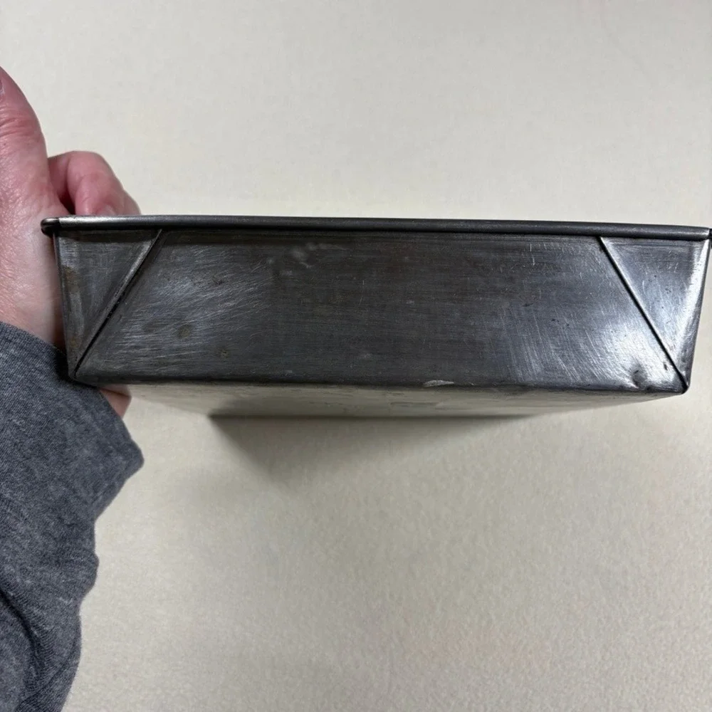 Vintage EKCO 630 Swans Down Cake Flour Square‎ Baking Pan Metal Tin 8 Inch