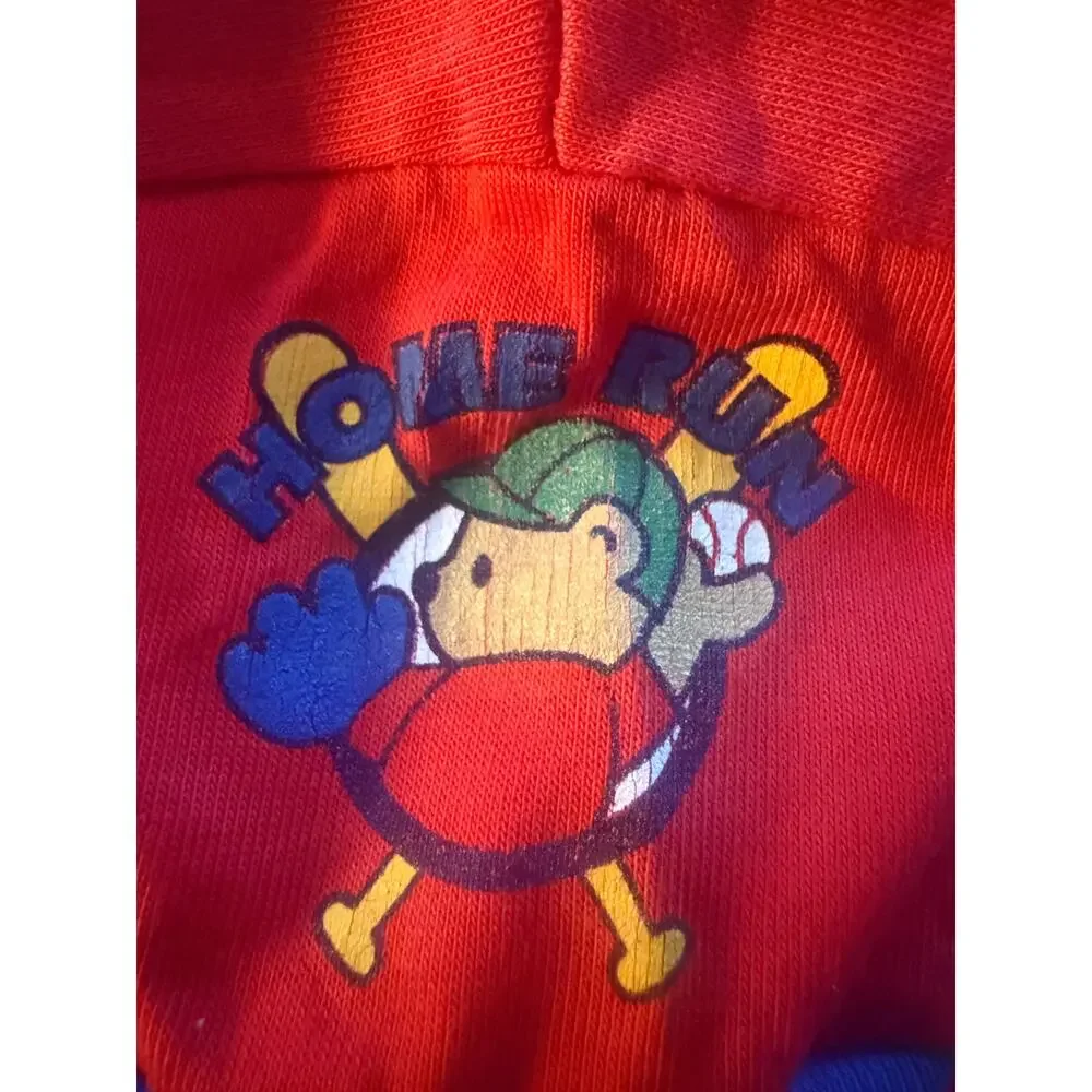 Vintage 80s 90s Baby Osh Kosh Top Red Shirt Ringer Unisex 2T