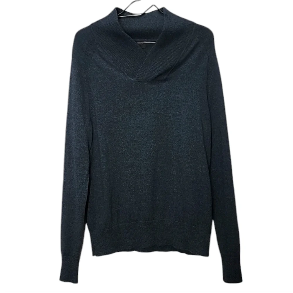 Banana Republic 100% Merino Wool Mens Size L blue Pullover‎ Sweater