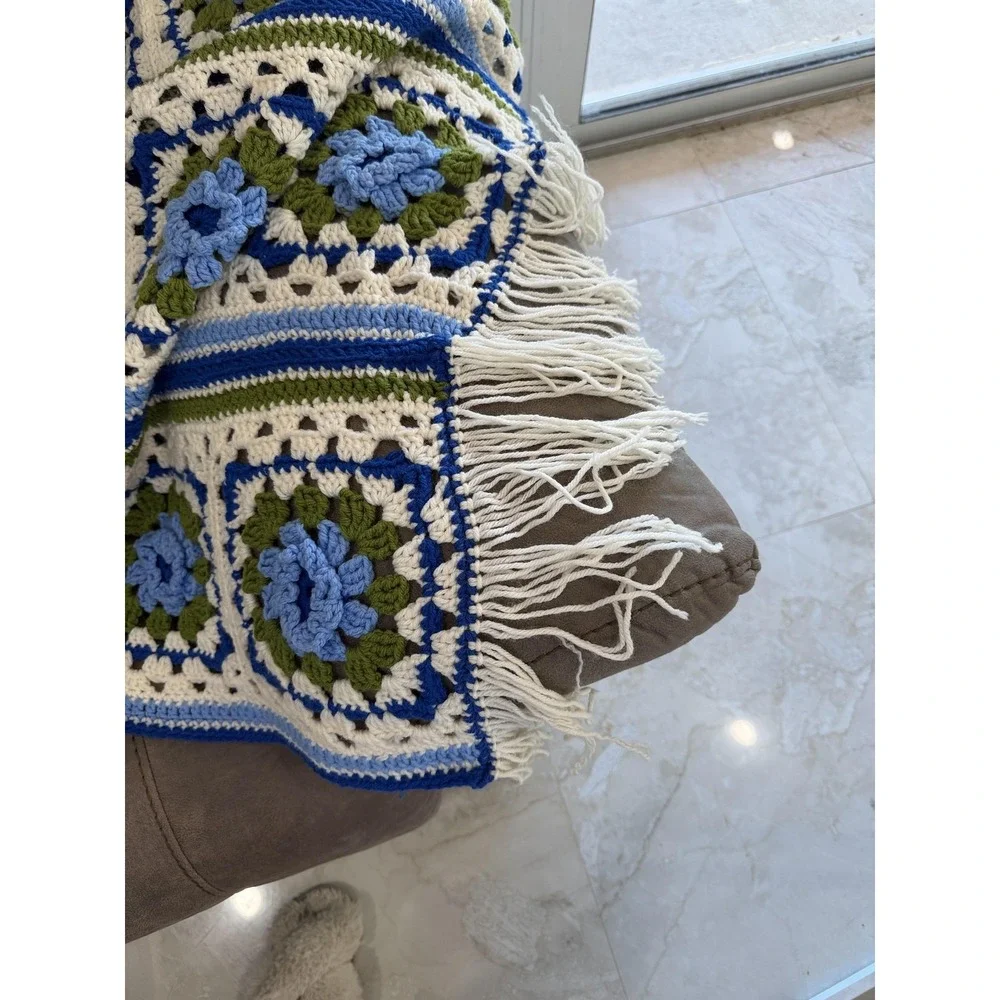 Handmade crochet afghan